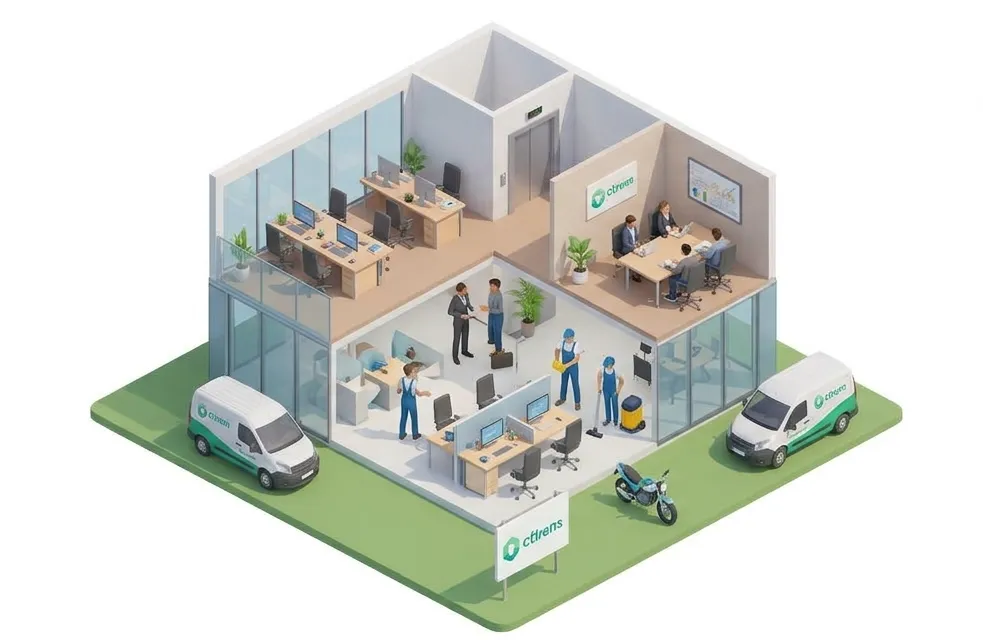 Illustration 3D Locaux Professionnels
